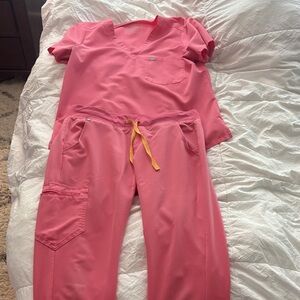 Pink women’s scrubs